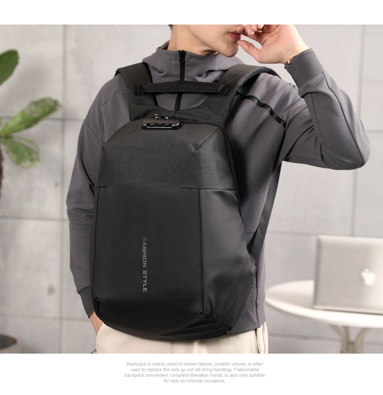 Anti-theft backpack outdoor men's 15.6-inch computer backpack stitching business backpack travel bag