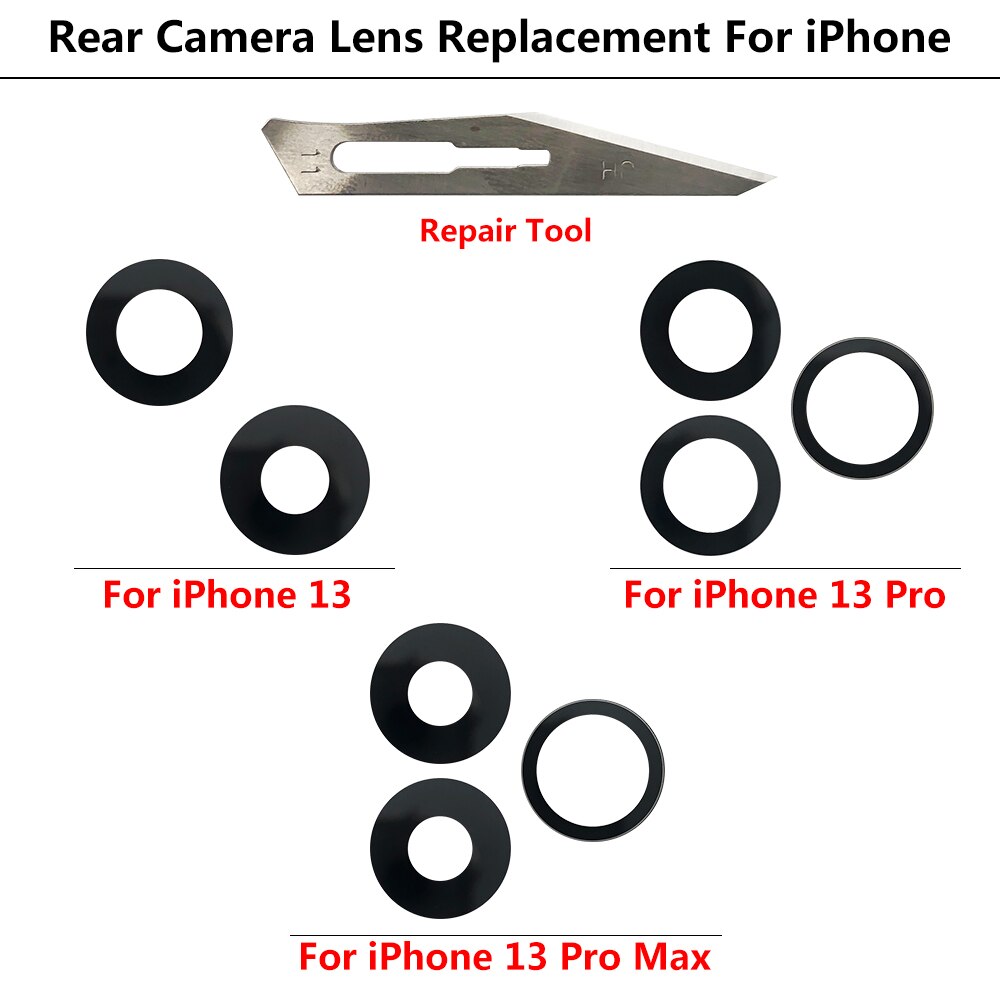 Voor Iphone 13 Back Rear Camera Glas Lens Vervanging Met Lijm Lijm En Reparatie Tool Voor Iphone 11 12 13 pro Max Glas Lens