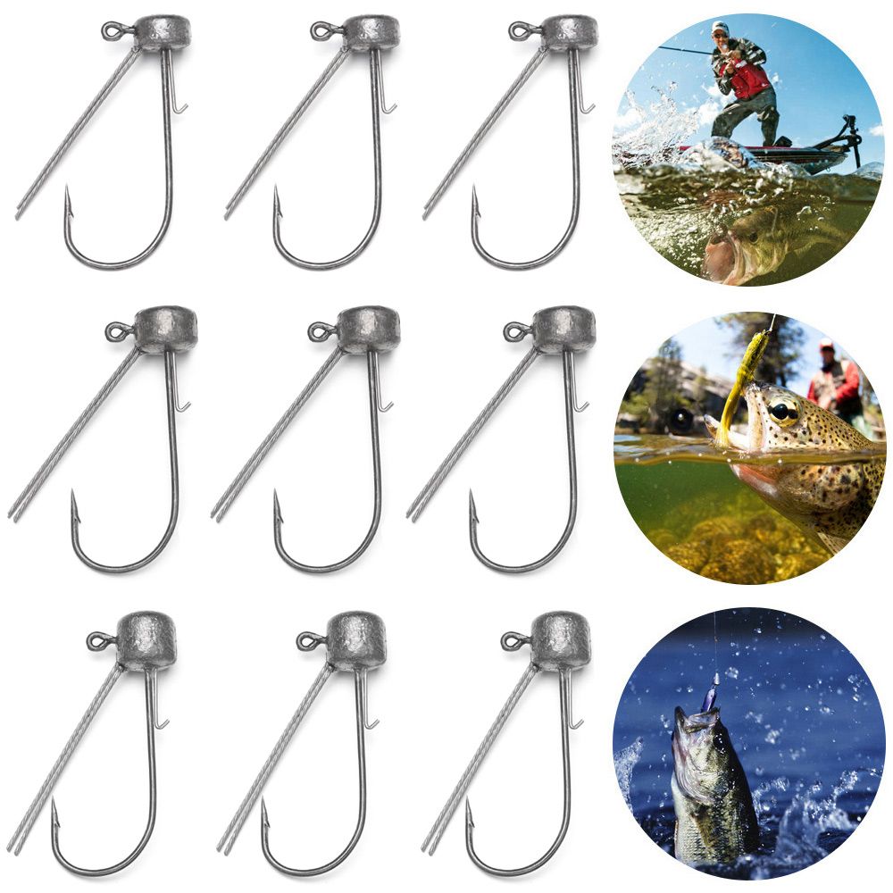 6 PCs/Lot Mushroom Head Jig Head Fishing Hook Weedless Fishing Ned Rig Bass Fishing Tackle 3.5g 5.5g 6.5g