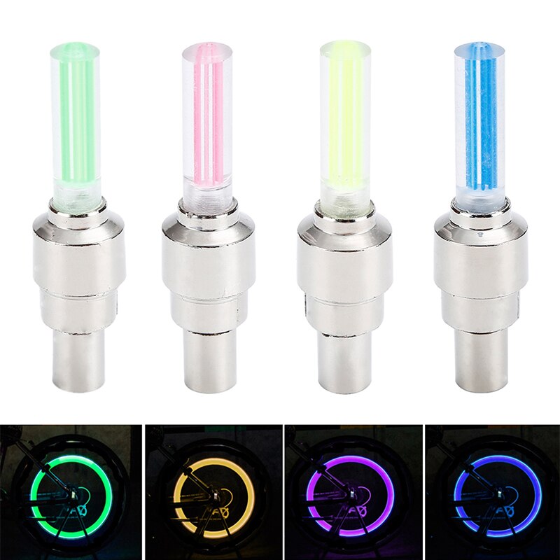 1Pc Waterdichte Fiets Auto Wiel Tire Flesdop Spoke Flash Led Verlichting Lamp Leds Tyre Ventieldopjes Wiel spaken Led Licht