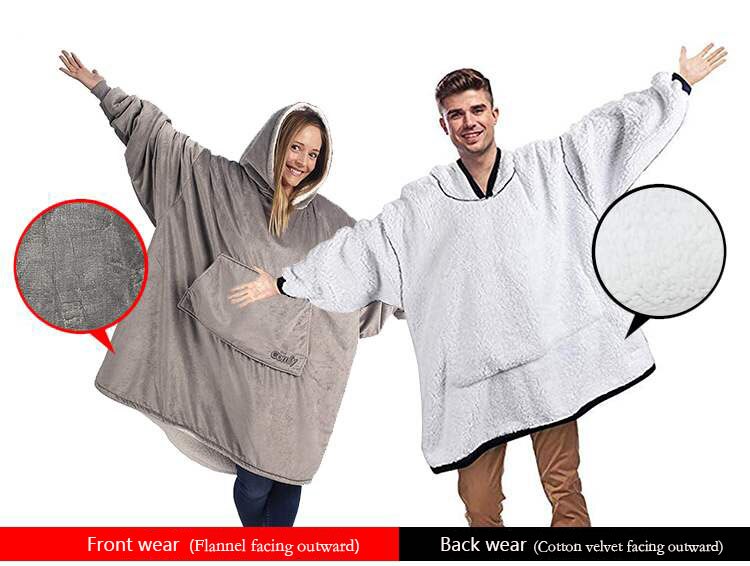 Super Weiche mikrofaser Plüsch Korallen Vlies Sherpa Decke Mit Ärmeln schräg Kleid Bademantel Sweatshirt zur Seite fahren TV Vlies Decke
