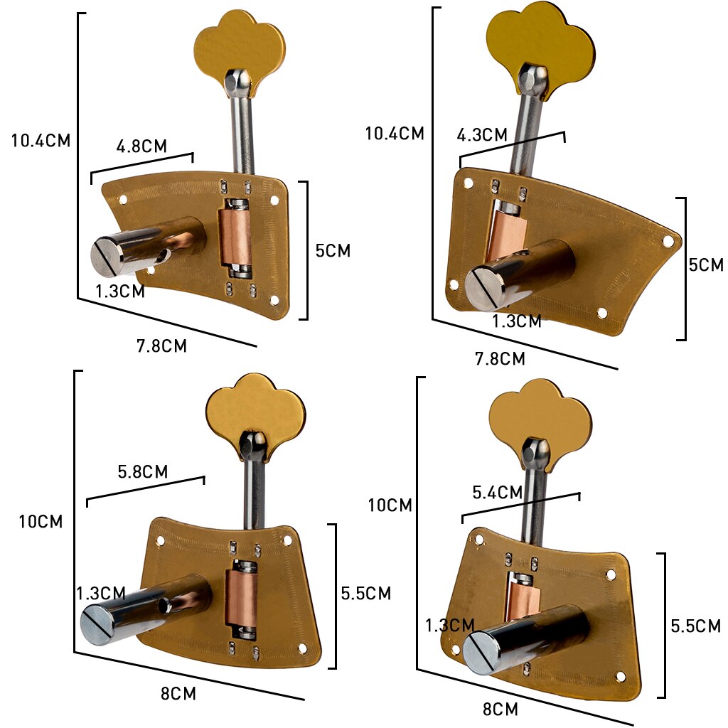 4/4 3/4 Double Bass Machine Heads Quarter Plate Br... – Vicedeal