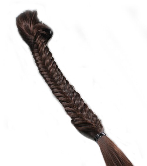 Extensiones de cola de caballo sintética de color marrón Trenza para el cabello cola de caballo con cordón para mujeres colas de pez fibra de alta temperatura: drawstring 233