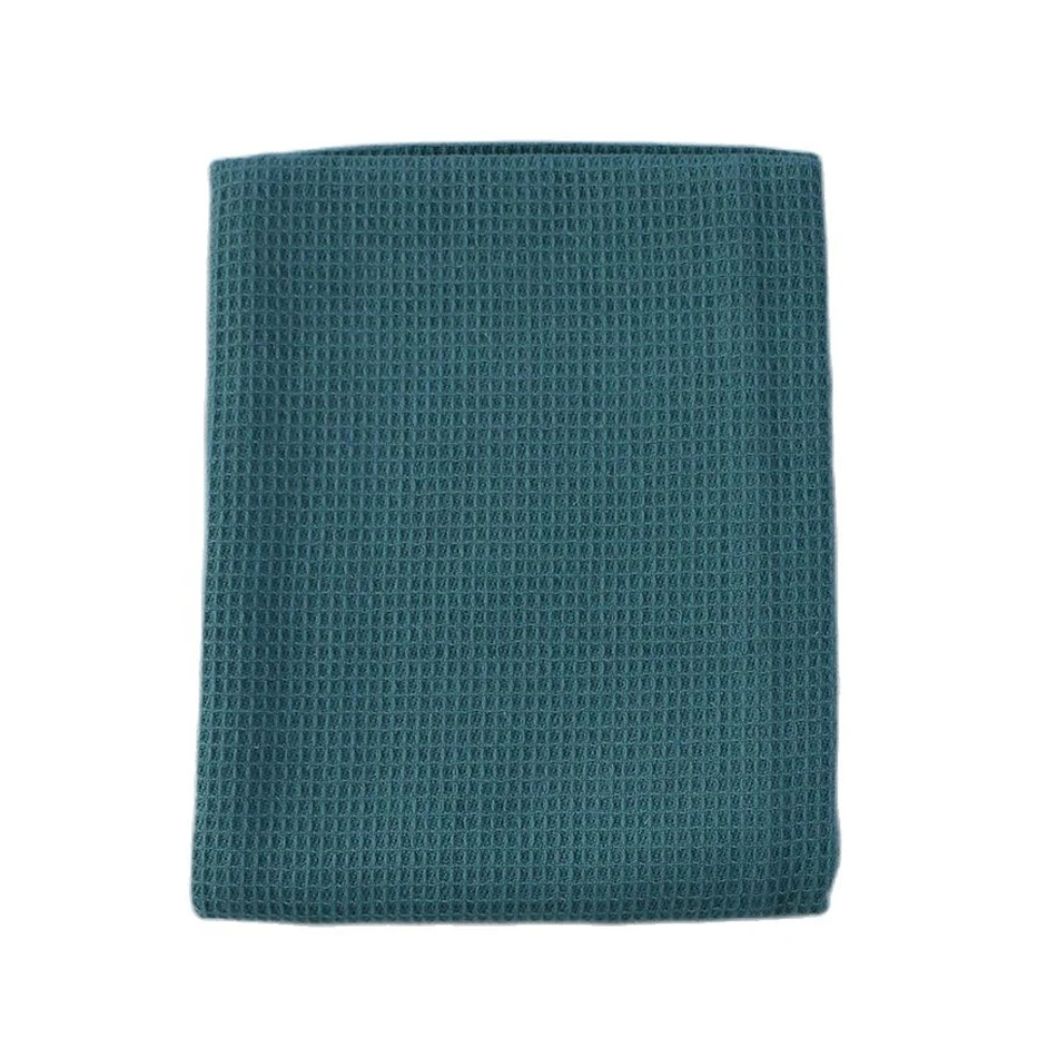 1/4PCS Cotton Waffle Weave Napkins, Absorbent Teatowel Dinner Table Reusable Towel,Kitchen Household Durable Cloth,17x25Inch: S / green