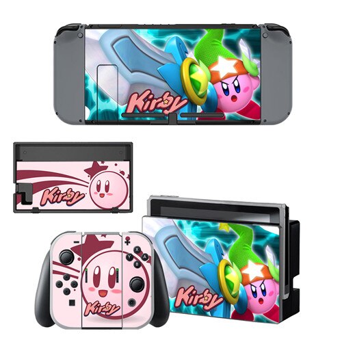 Gioco Kirby Autoadesivo Della Pelle del vinile per NintendoSwitch adesivi skin per Nintend Interruttore NS Console e Joy-Con Controller: YSNS0501