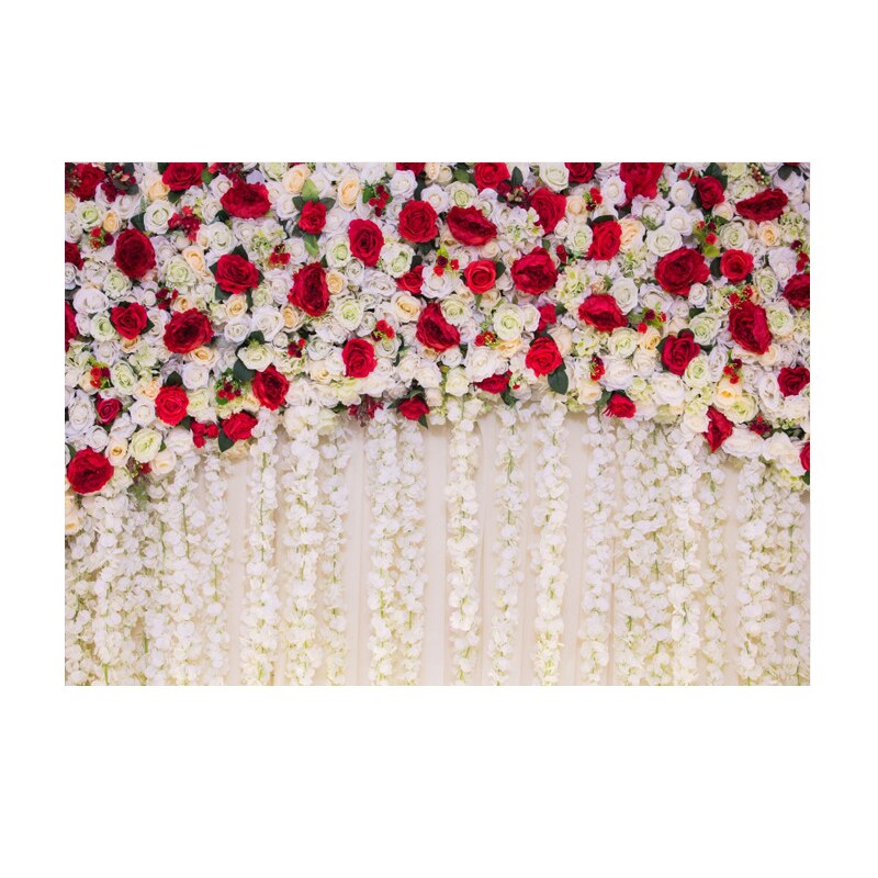 Rose Flower Photography Vinyl Background Cloth Wedding Birthday Flower Party Background Decoration Photo Studio Shooting Props: 250x180cm