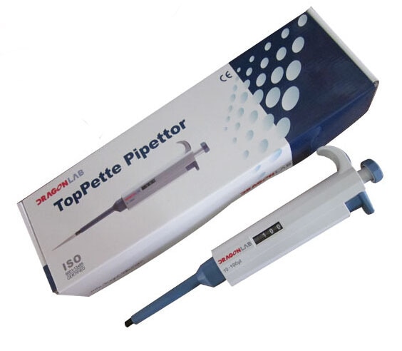 Dragonlab-Pipeta ajustable Manual de un solo canal, con puntas gratis, 2-10ml