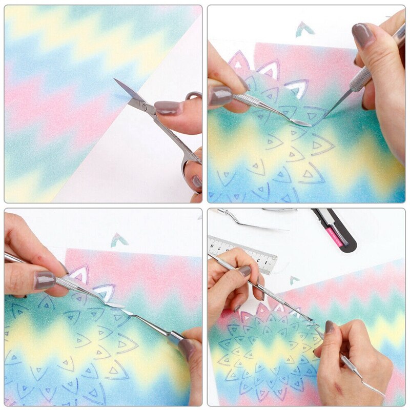 18Pcs Craft Vinyl Weeding Basic Set for Silhouettes Cameos Lettering Home DIY