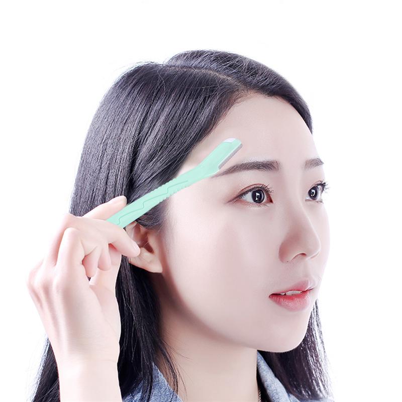 3 pièces/6 pièces sourcil rasoir léger robuste rasoir de sourcils rasoirs de cheveux du visage pour filles dames sourcil maquillage outils couleur mixte