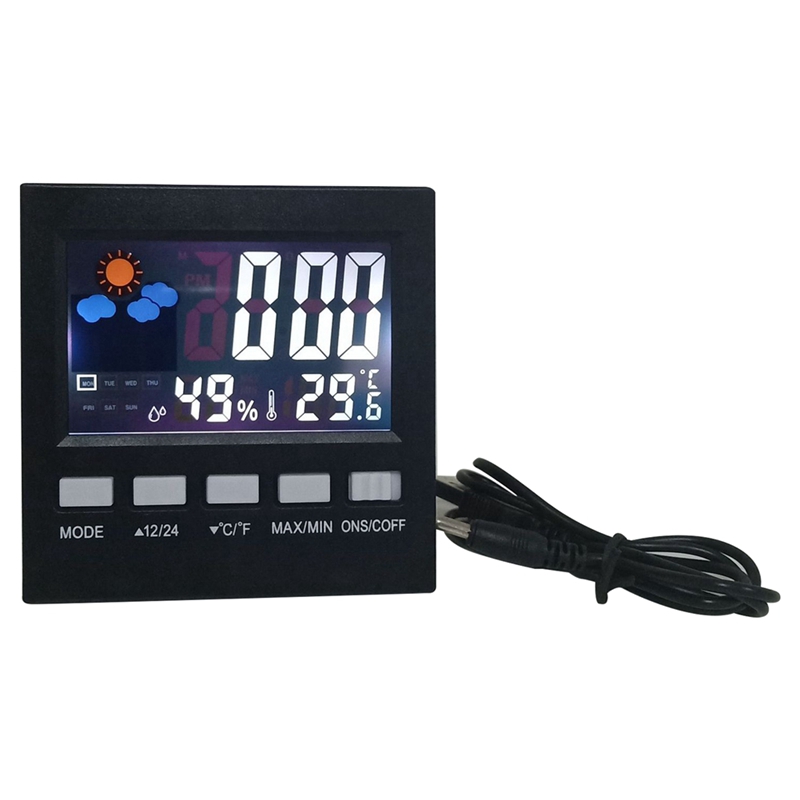Ewiger Kalender Uhr Wecker LED Temperatur Und Feuc... – Grandado