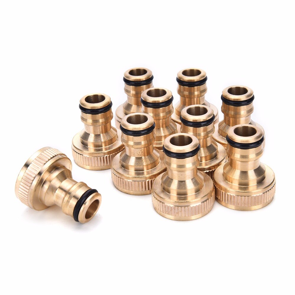 2PCS/set Brass Threaded Tap Garden Hose Connect Adaptor Fitting Pipe Kitchen Tap Water Pipe Connector Garden Watering Tools