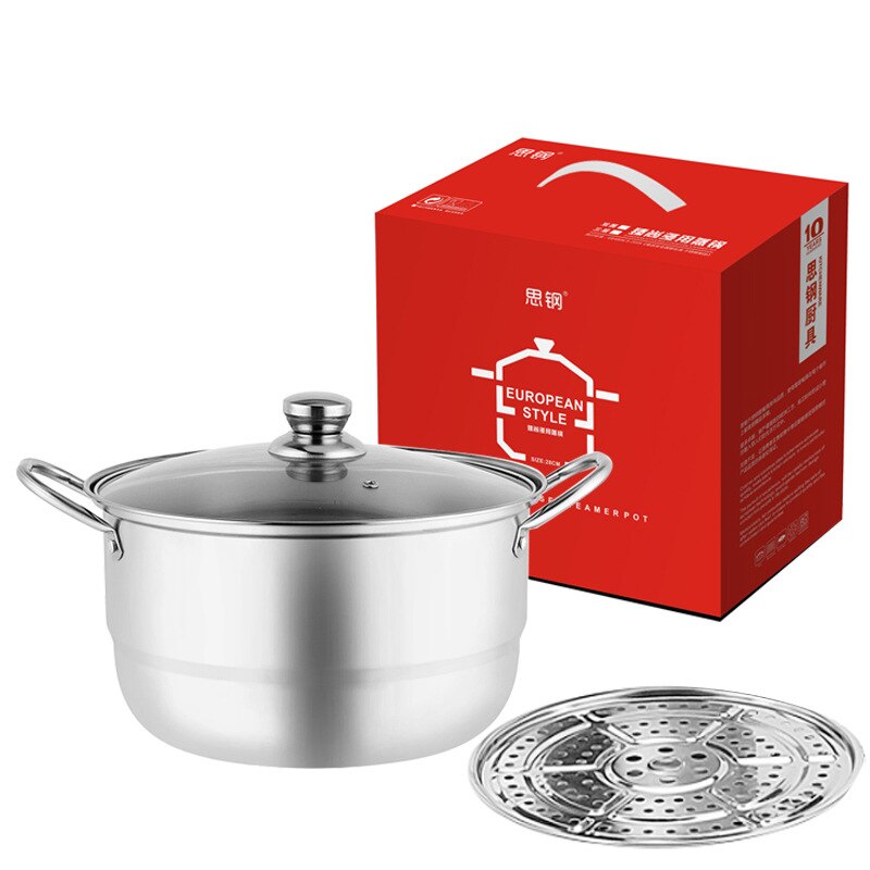 Double chaudière Vapeur, cuiseur à Vapeur, riz nouilles boulettes, acier inoxydable, micro-ondes, poisson, ustensile de Cuisine BY50ZG