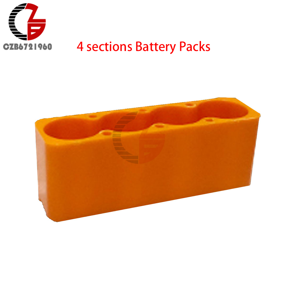 18650 Lithium Battery Pack Fixture Single Row Double Sided Spot Welding Plastic Fixed Fixture Battery Packs Soldering Tool: Orange