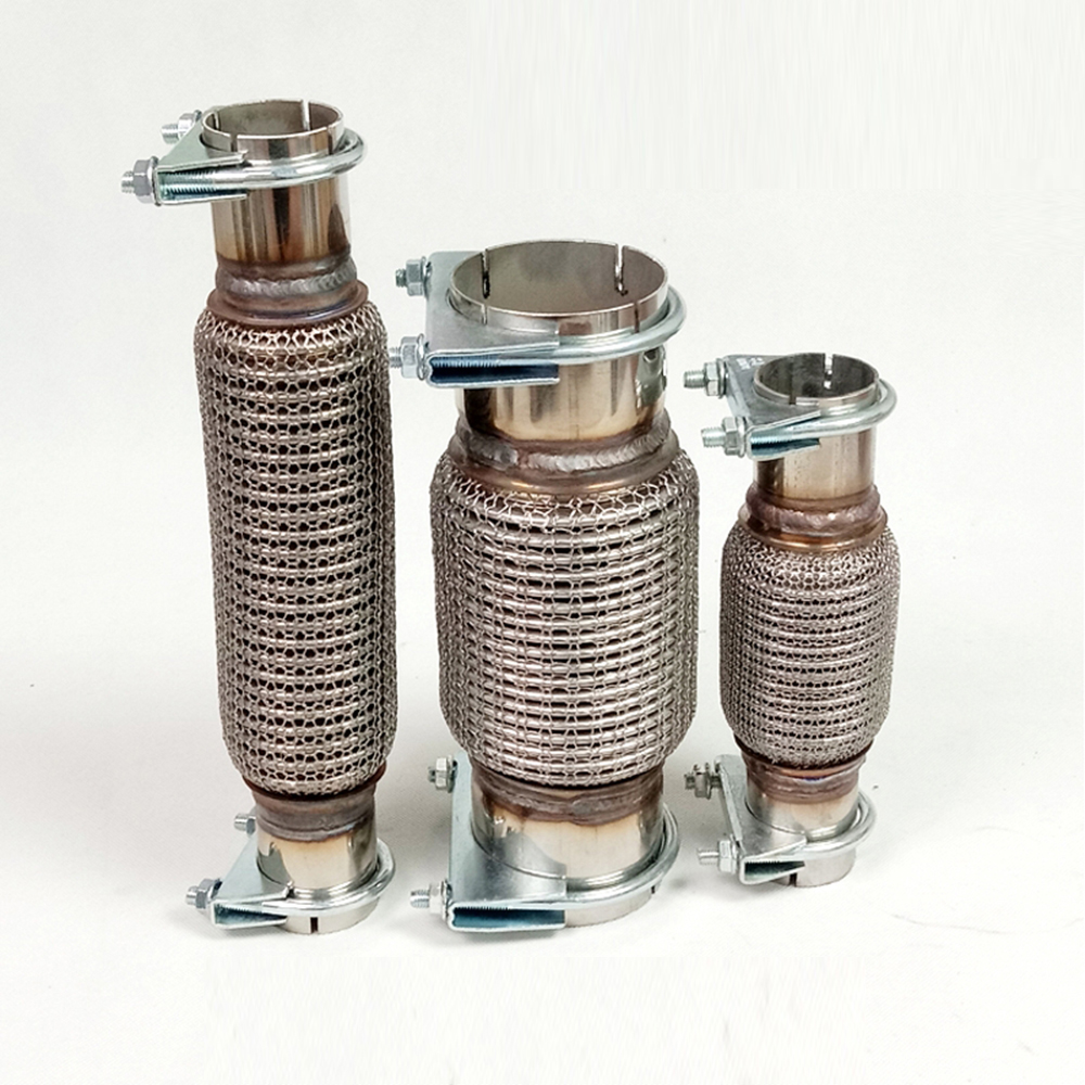 Universal non-welding high temperature resistant Five layer stainless steel exhaust flex pipe soft connection bellows hose clamp