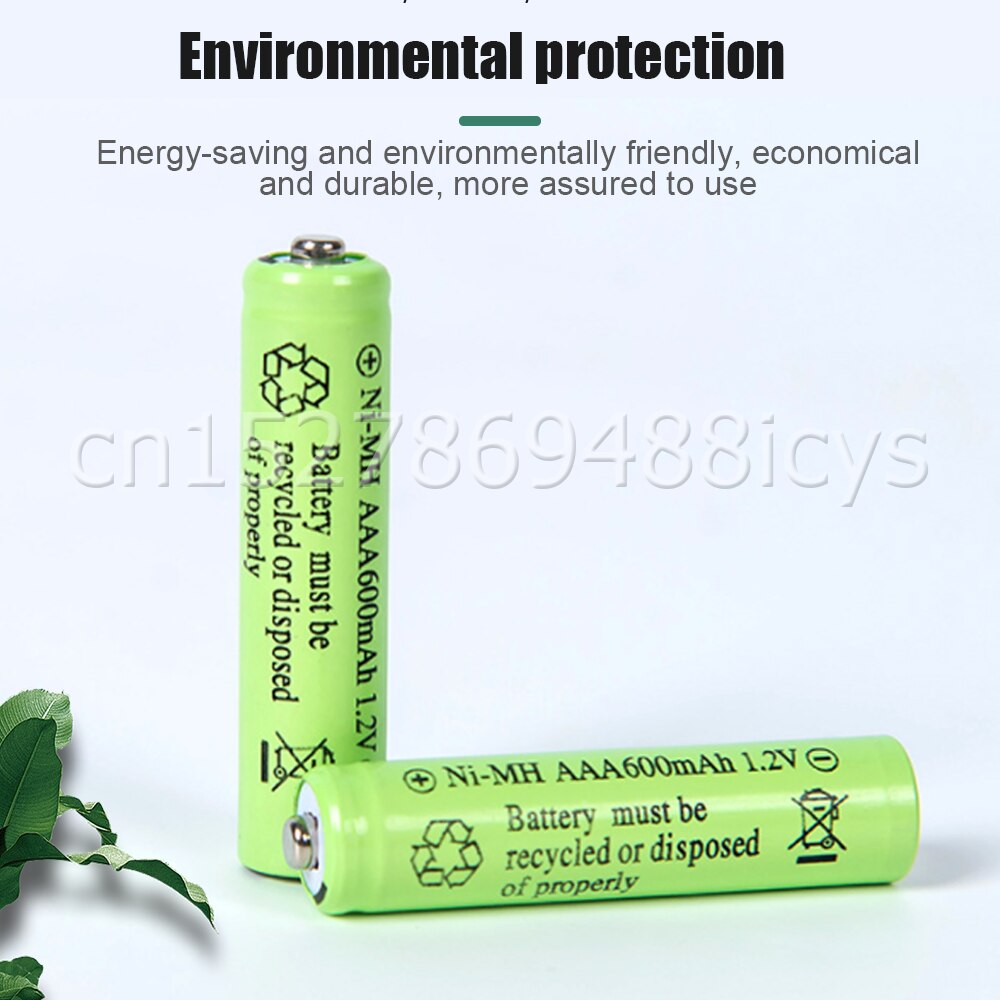 1-4PCS 1.2V 600mAh AAA Ni-MH Rechargeable Battery For Camera LED Light Toy MP3 Shaver Remote Control Replace Lithium Battery 3A