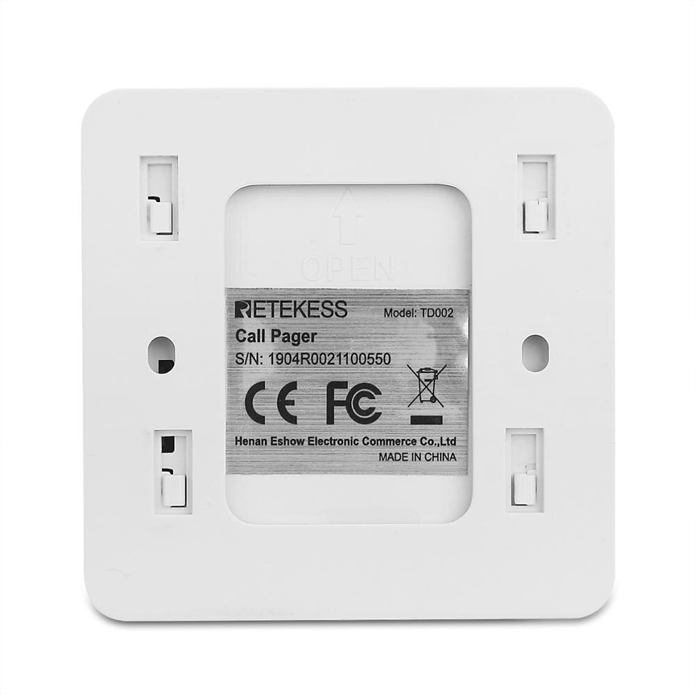 Retekess  td002 draadloze oproepbel pager oproepknop zender voor verpleegoproepsysteem kliniek