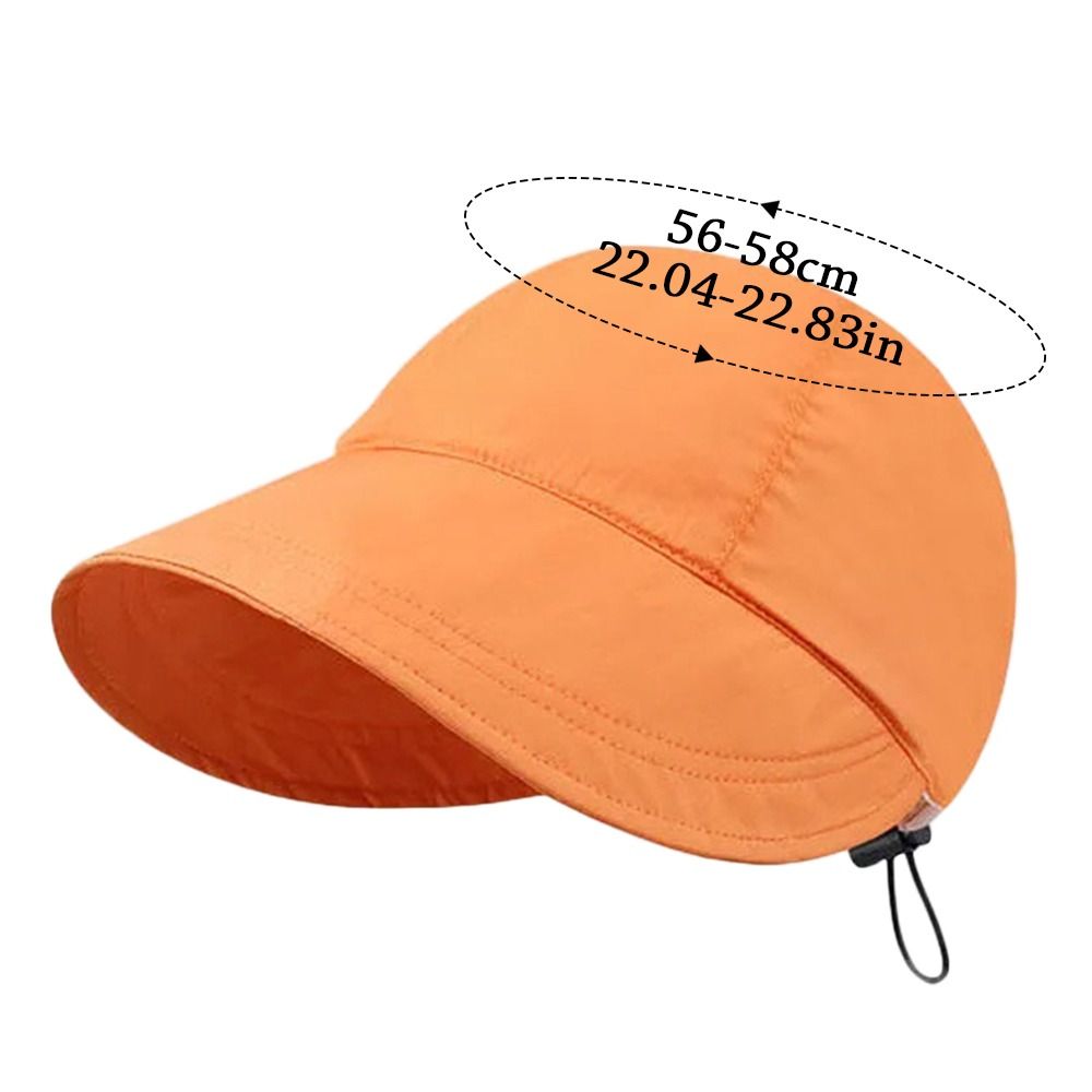 Chapeau de soleil d'été à large bord pour hommes et femmes, queue de cheval pliable, chapeau de proximité, Wstring réglable, casquettes de plage, E27