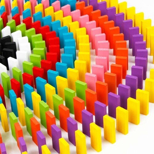 200 Stuk Gekleurde Domino Kids Vaardigheid Ontwikkelaar Leuk Spel
