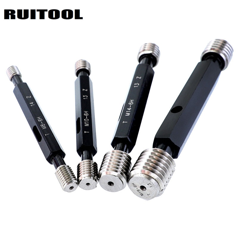 1 stück Metrisches Gewinde messen 2-20mm 6 H Genauigkeit Lagerbier Stahl T + Z Stecker Messgerät Interne gewinde Messung Werkzeug