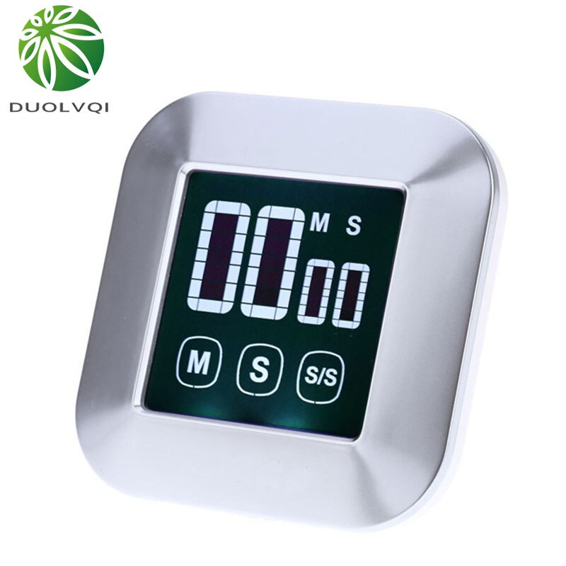 LCD Digital Timer Touch Screen Kitchen Timer Practical Cooking Stopwatch Countdown Count UP Alarm Clock Cooking Tools