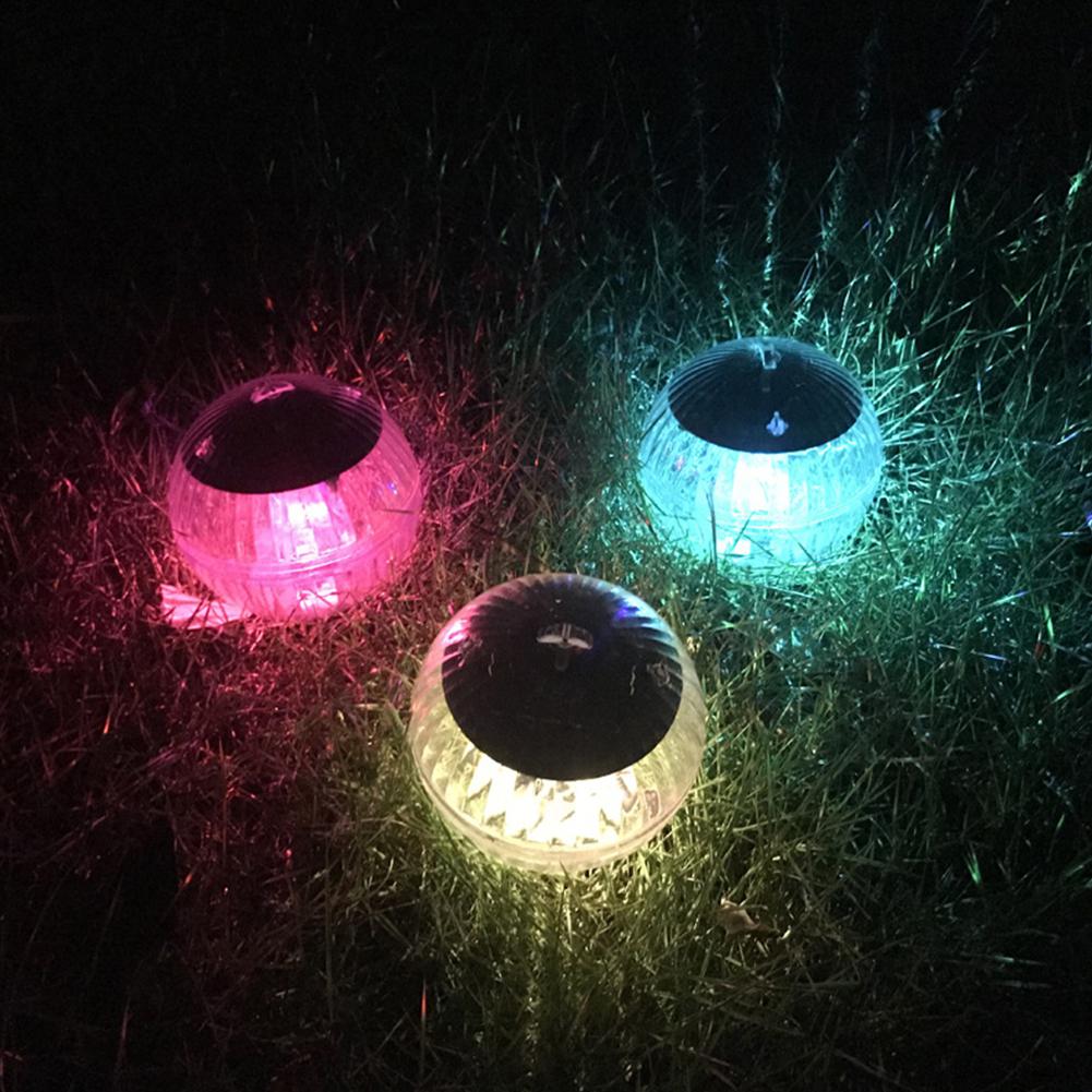Lampe soldrevet energi flytbar utendørs fargerik gradient skiftende vanntett svømmebasseng lys basseng dekorasjon lampe
