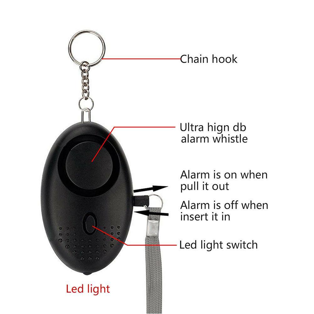Safe Sound Personal Alarm, Personal Security Alarm Me Keychain Emergency LED For Women, Alarm Lights, with Safety D5Q5