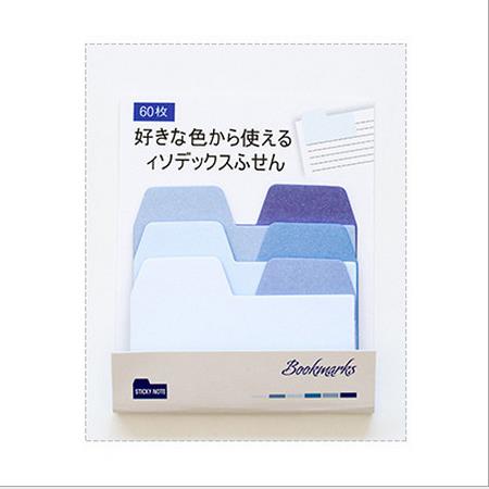 Hethrone Gradient Ramp Kleurrijke Index Leuke Sticky Notes Briefpapier Kawaii Sticky Notes Planner Papeleria Sticker Memo Notepad: blue