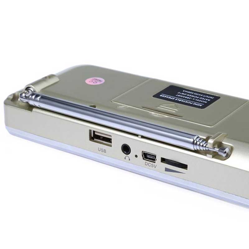 Bluetooth Stereo Portable FM Radio Speaker Music Player with TFCard USB Disk LED Screen Volume Control Rechargeable Loudspeaker