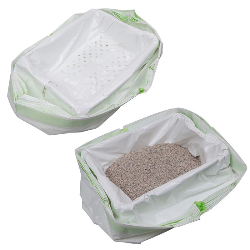 7 Stks/partij Kattenbakvulling Pan Zakken Kat Zand Lekkende Zak Huisdier Kattenbakvulling Tas Kat Mat Duty Trekkoord Kitten Schoonmaken levert Opslag