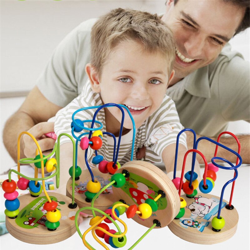 Mini Mathematik Spielzeug Matze Achterbahn Zählen Kreise Korn Draht Früer Pädagogische Karikatur Tiere Holz Spielzeug Für Chilrden Kind Baby