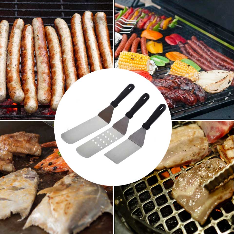 TEENRA 3 stks/set Gebakken Pan Biefstuk Spatel Keuken Schop Steak Truner Schraper Pizza Spatel Ei Ingelaste Spatel Plastic Handvat
