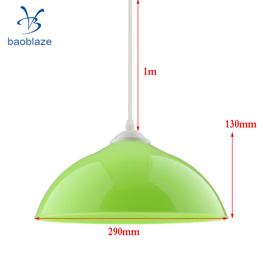 Semi-circular Ceiling Light Shade Cover Pendant Lampshade Fixture Green