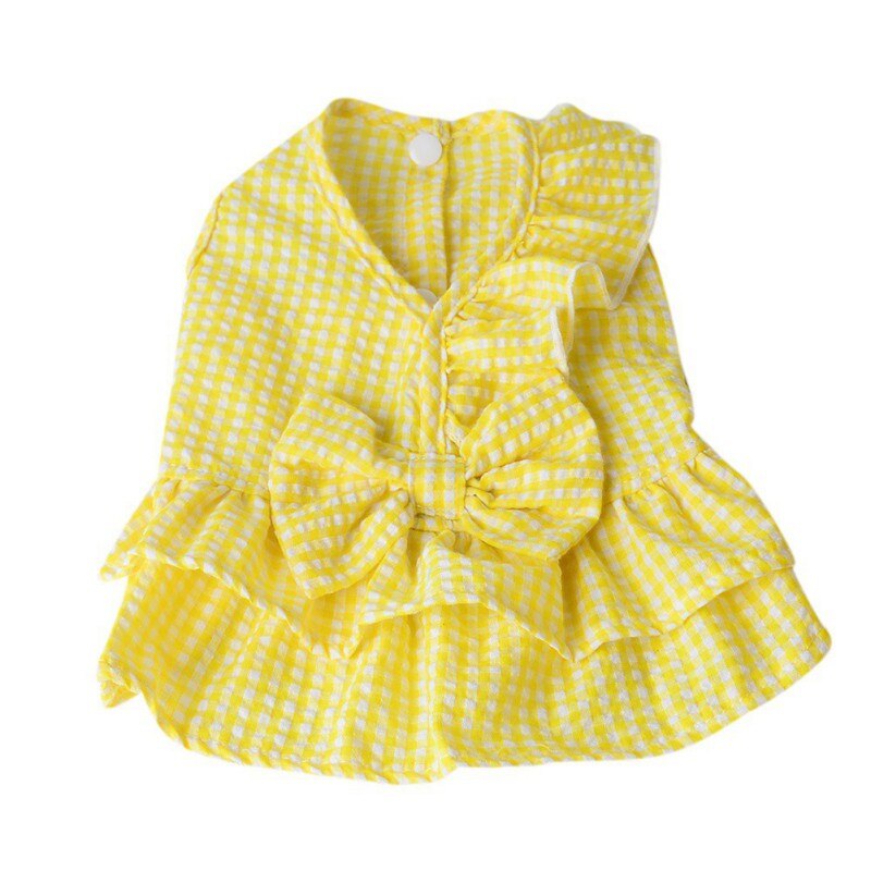 Vestido de cachorro vestido de verão para animais de estimação daisy imprimir roupas filhote de cachorro vestido de princesa saia para cães pequenos chihuahua: 04 / M