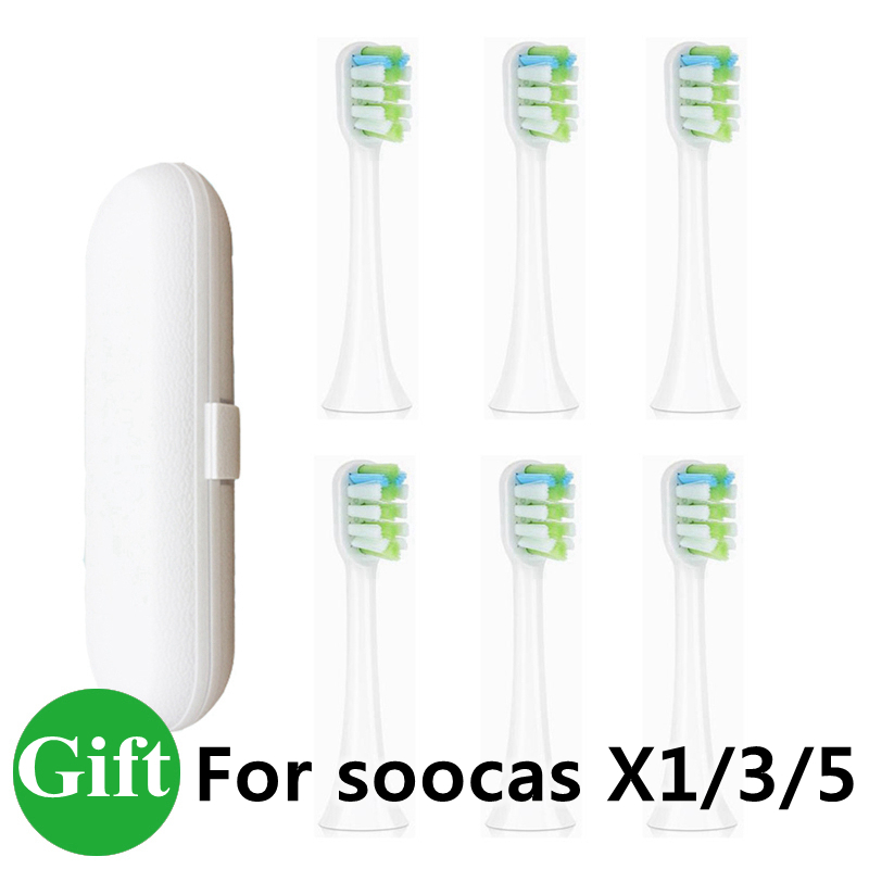 Udskiftning af tandbørstehoveder til xiaomi soocas  x3 til soocas / xiaomi mijia soocare  x3 elektriske tandbørstehoveder rejsetaske: Til soocas hvid