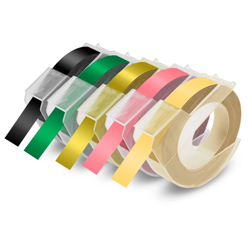 Kennzeichnung Maschine Motex E101 Etikett Drucker Manuelle Etikettierer mit Rad 3D Präge Etikett Band passen Dymo Band Dymo 12965 Etikettierer: 5PK Etikett 6
