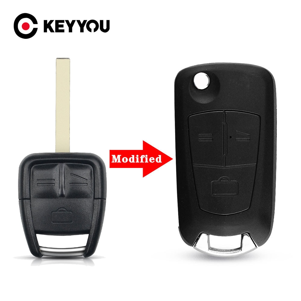 Keyyou Vervanging Gewijzigd Flip Remote Key Shell Case Folding Autosleutel Cover Voor Opel Vauxhall Astra Corsa Vectra Zafira