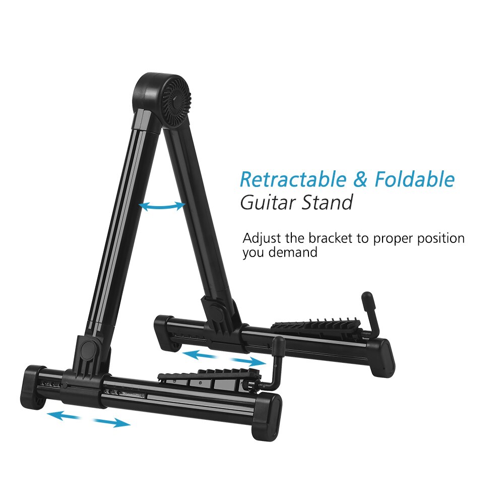 Guitar Stand ABS Lightweight Guitar Stand Floor Standing Retractable Foldable Stand Holder shelf stand for Ukelele Violin Bass
