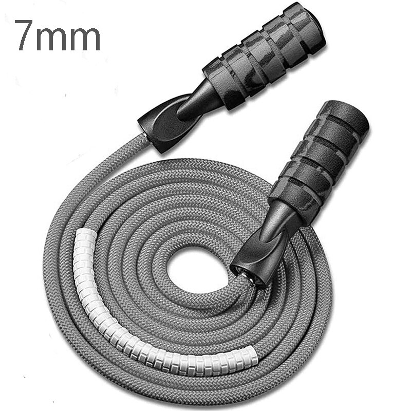Springtouw Verstelbare Lengte Wirwar Gesegmenteerde Soft Kralen Springtouw, Fitness Springtouw Voor Kinderen Man Vrouwen: Grey-7mm