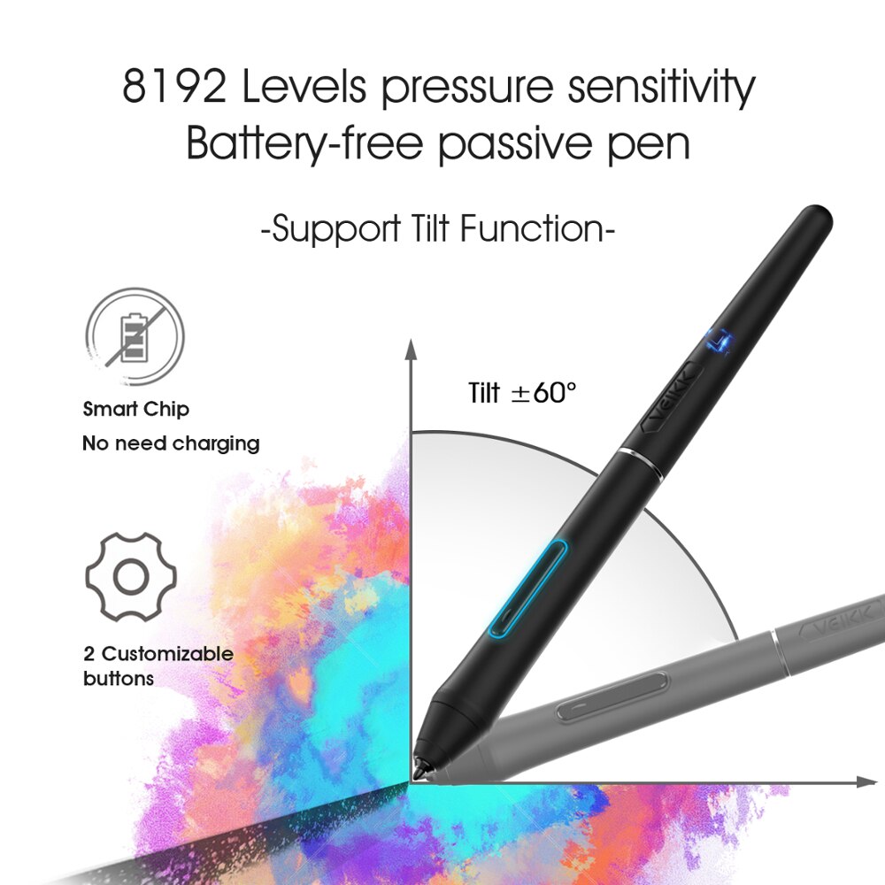 VEIKK VK640 OSU Digital Tablet Set Drawing Writing Pad 5080lpi Graphic Pen Tablet with S Pen 8192 Levels 6 x 4 inch