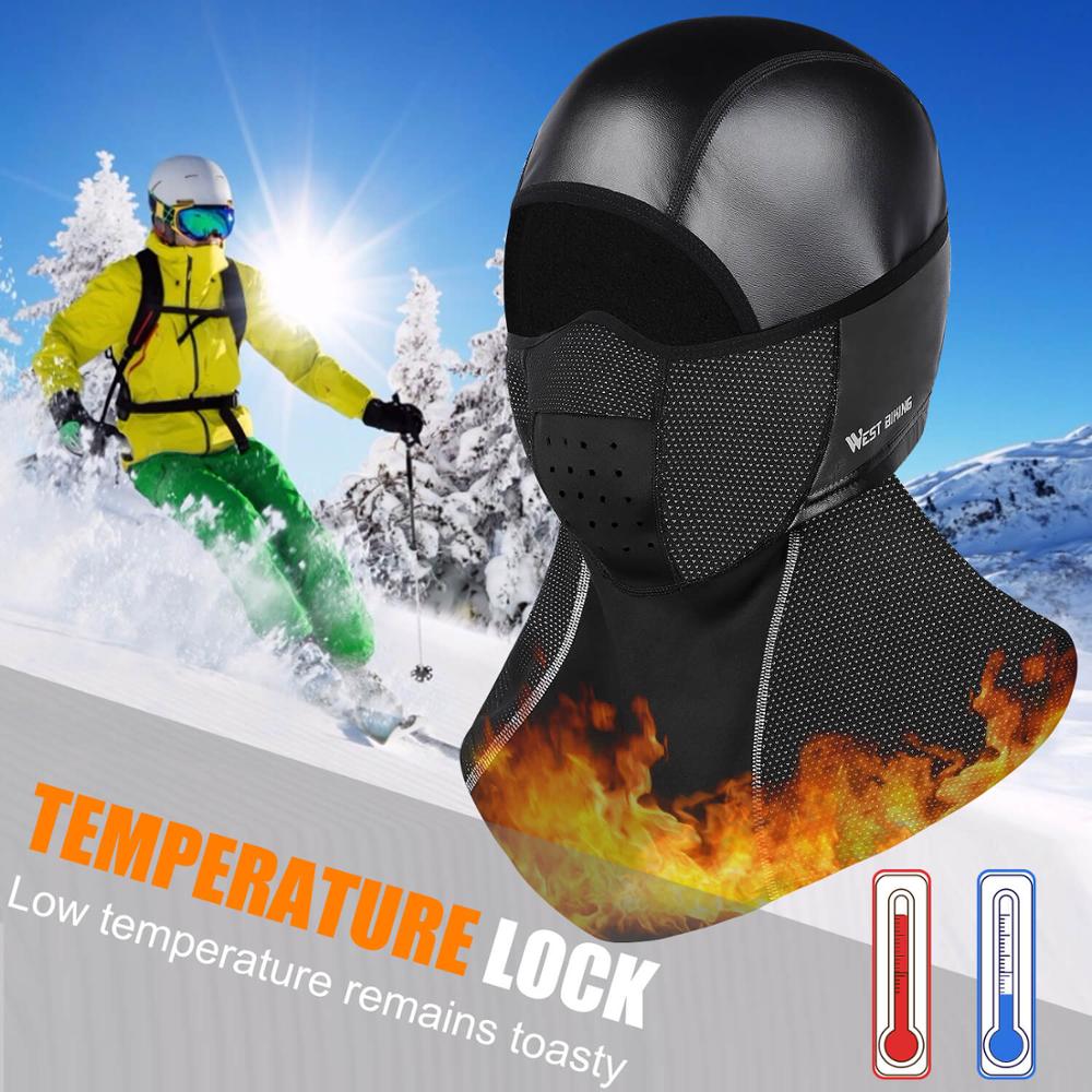 WEST BIKING Winter Cycling Mask Cap Ski Snowboard Fleece Thermal ...
