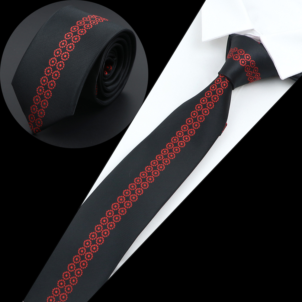 Nuova cravatta di lusso moda uomo cravatta in tessuto jacquard magro sottile 6 cm rosso marrone floreale cravatta festa banchetto camicia accessorio regalo: Arancione