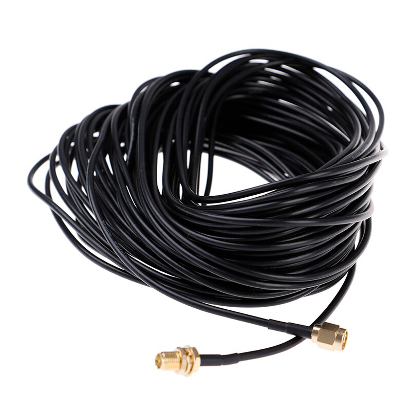 20m Pure Copper Gold Plated Cables Male to Female Antenna RG174 RP-SMA Extension Cable Wire WiFi Wi-Fi For Router Wlan