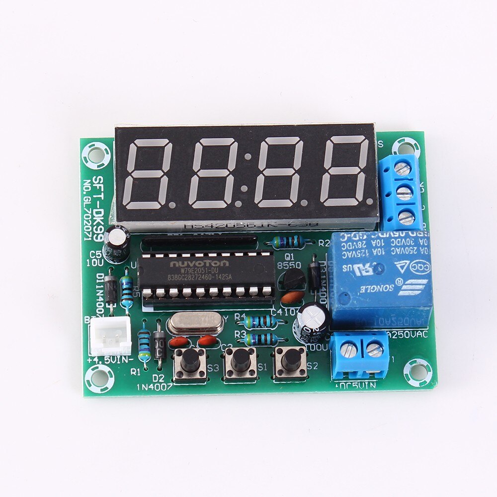 4Bit 0.5in Dc 3.5V-5V Led Elektronische Klok Module 24 Uur Timer 51 Single-Chip Microcomputer cyclus Tijdschakelaar