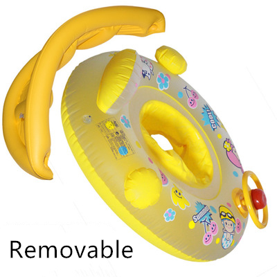 Schwimmen Ring Horn Sonnenschirm Abnehmbare Auf Schwimm Sommer Kinder Kind Sitz aufblasbare Schwimmen pool floaties swimtrainer