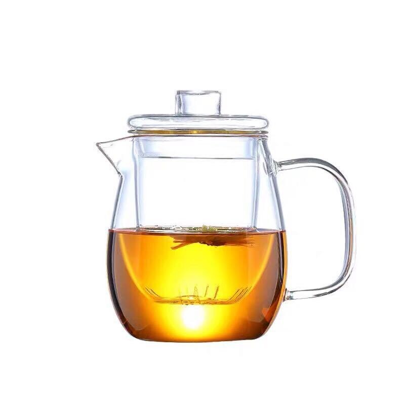 Glass Tea Infuser Tea Pot Chinese Kung Fu Tea Set Puer Kettle Coffee Glass Maker Convenient Office Teapot 500Ml