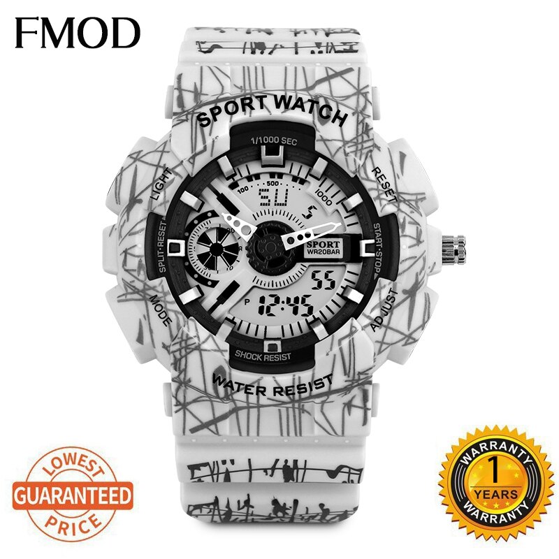 Fmod Top Luik Mannen Horloges Mode Sport Rubber Horloge Heren Luxe Datum Waterdicht Quartz Chronograaf Relogio Masculino