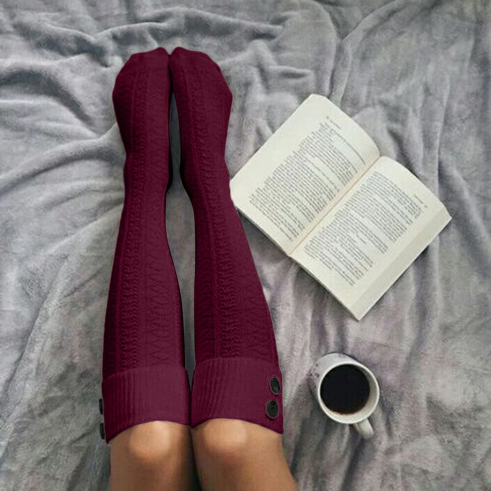 Girls Ladies Women Thigh High OVER the KNEE Socks Long Cotton Stockings Warm long socks Ladies medias de mujer