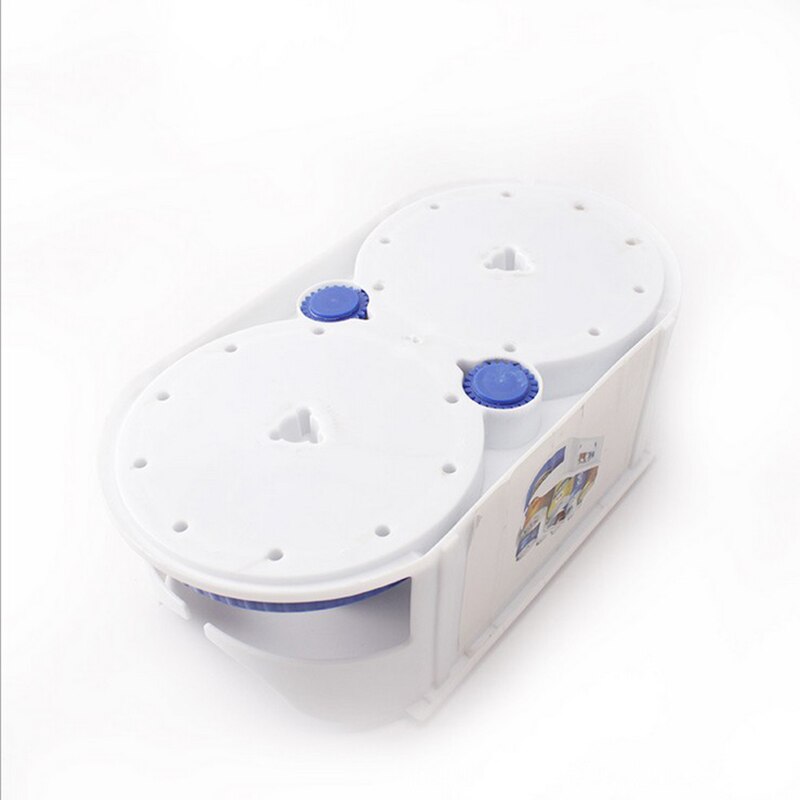 Kitchen Rotating Racks Swivel Organizer Double Roller Rotating Storage Box Multi-function Kitchen Rack Swivel Organizer