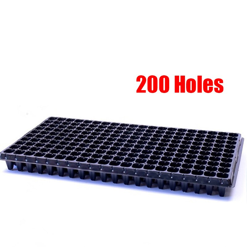 200 Holes Plastic Seedling Starter Trays Plant Flower Pots Nursery Grow Box Tray Plug Planting Planter Container: 200 Holes