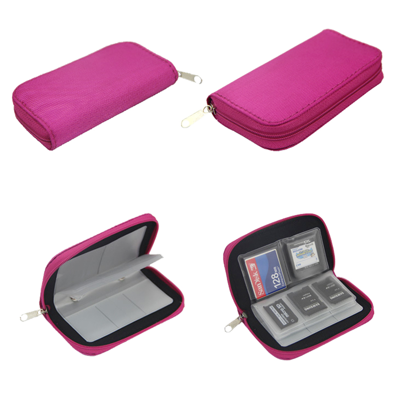 Bolsa de almacenamiento para tarjetas de memoria, estuche Protector portátil de 22 ranuras, soporte para billetera, caja para CF/SD/Micro SD/SDHC/MS/DS